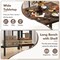 Rustic Brown 4-Piece MDF and Steel Dining Table Set Included Space-Saving Bench and Chairs
